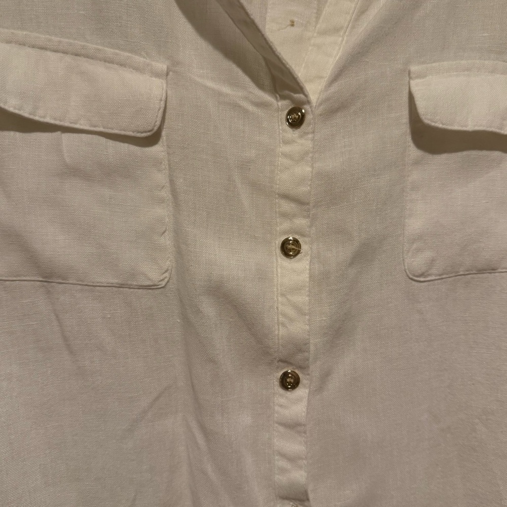 Vtg JM Collection Linen Top - Picture 8 of 16